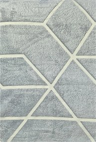 Sötétben világító mikroplüss takaró 150x200 cm geometriai szürke