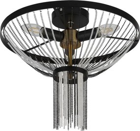 Mennyezeti Lámpa Fekete BAGUETTE SEARCHLIGHT 86353-3BK