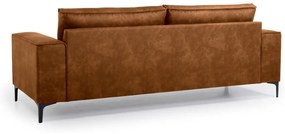 Konyakbarna bőrutánzat kanapé 224 cm Copenhagen – Scandic