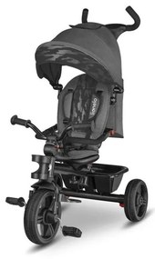 Lionelo - Gyerek háromkerekű HAARI szürke/fekete