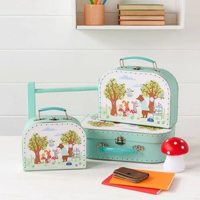 Karton játéktároló doboz szett 3 db-os 21x28x8 cm Woodland Friends – Rex London
