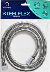 szuper hajlékony erős Zuhanytömlő nem csavarodik Ecovand Steelflex 150cm