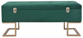 zöld bársonypad tárolórekesszel 105 cm