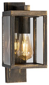 Vintage kültéri fali lámpa antik arany IP44 - Charlois