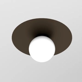 Mennyezeti lámpatest FLAT 1xE27/15W/230V 55x60 cm barna