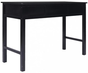 fekete tömör császárfa íróasztal 108 x 45 x 76 cm