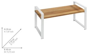 WENKO 53027100 - LOUISA polc 40x20 cm fehér/barna
