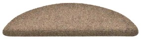öntapadós lépcsőszőnyegek 30 db 56 x 17 x 3 cm bézs félkör alakú