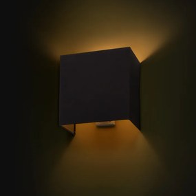 RENDL LOPE W 25/14 nástěnná Polycotton černá/měděná fólie 230V LED E27 15W