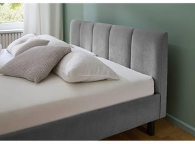 Szürke kárpitozott franciaágy ágyrács nélkül 180x200 cm Joker – Meise Möbel