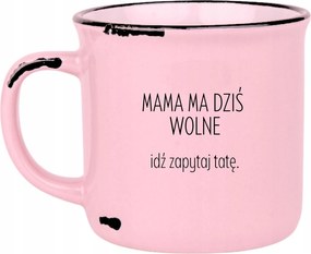 Bögre Rózsaszín Retro Ajándék Vicces Anyák Napja Anya Ma Szabadnap