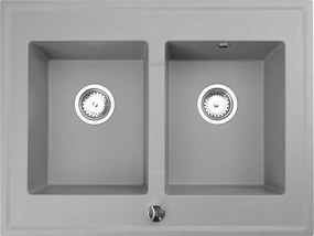 Gránit Mosogató Grande konyhai mosogató kétrekeszes szekrényre szerelhető