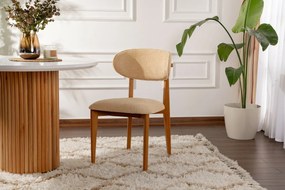 Lionte Beige and Dark Oak étkezőszék szett, 2 db