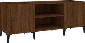 vidaXL barna tölgyszínű szerelt fa hanglemezszekrény 121x38x48 cm