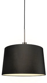 Modern függőlámpa acélból árnyékolóval 45 cm fekete - Combi 1