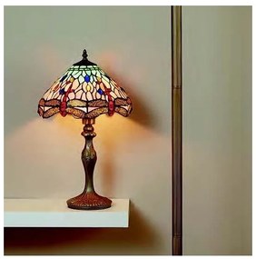 Searchlight EU1287 - Tiffany DRAGONFLY asztali lámpa 1xE27/60W/230V