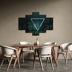 Kép - Neon háromszög a dzsungelben (150x105 cm)