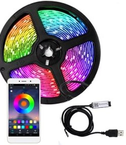 LED RGB szalag tévé mögé - telefonnal vezérelhető - 3 m