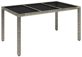 5 részes szürke polyrattan kerti étkezőgarnitúra párnával