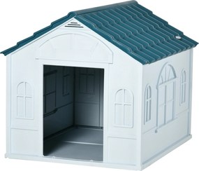 PawHut Közepes és Nagy Kutyapavilon max 30kg Vízhatlan PP-ből, Könnyen Összeszerelhető, 84.2x98.2x82cm, Kék | Aosom