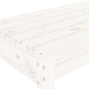 fehér tömör fenyőfa kerti pad 110x38x45 cm