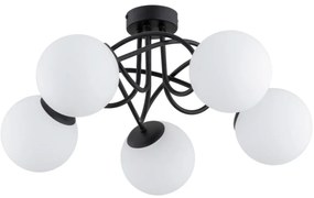 Felületre szerelhető csillár BANKO 5xE14/10W/230V fekete