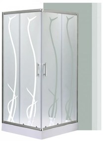 Spirit BAMBOO 90x90 szögletes zuhanykabin, erősített akril zuhanytálcával
