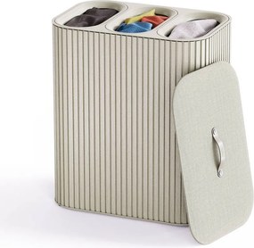 Bézs bambusz szennyeskosár 3x30 l Tota Trio Luxe – Joseph Joseph