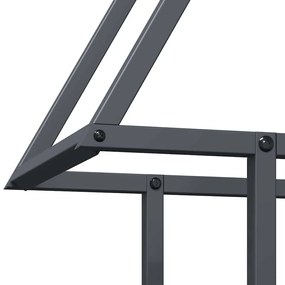 antracitszürke hidegen hengerelt acél tűzifatároló 50x25x60 cm
