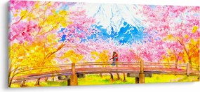 Kép - festett pár, akvarell (120x50 cm)