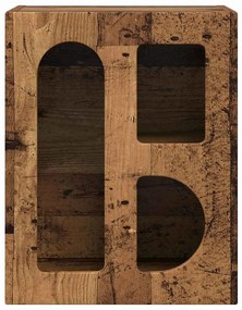 vidaXL Éjjeli asztal 2 pcs Öreg fa 40 x 35 x 50 cm Faanyag