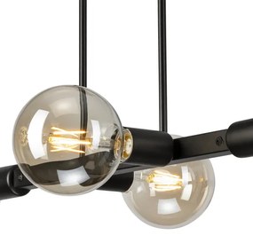 Csillár rúdon ASTRID 4xE27/60W/230V fekete