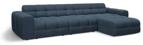 Sötétkék sarokkanapé (jobb oldali-heverő résszel) Kendal – Micadoni