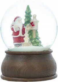 Üveg Hógömb Mikulás Karácsonyfa Mikulás 13cm Karácsonyi