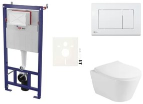 Fali WC szett SAT előtétfalas szereléshez + Glacera Ava WC SIKOSSAVA20K