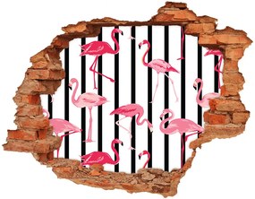 Fali matrica lyuk a falban Flamingók rudak nd-c-82700283
