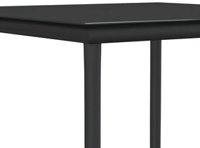 5 részes polyrattan és acél kerti étkezőgarnitúra párnával