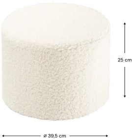 Krémszínű buklé gyerek puff – Wigiwama