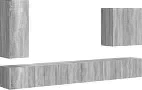 vidaXL TV falit kabinet szett Falra szerelhető 6 pcs Szürke Sonoma