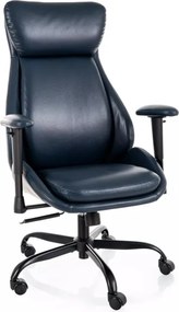 Q-092 eco-bőr forgószék sötétkék