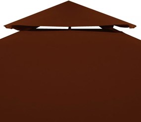 terrakotta kétszintes pavilon tetőponyva 310 g/m² 4 x 3 m