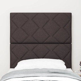 LED Fejtámla Gyémánt Blokk Mintázat Sötétbarna 80 cm Szövet
