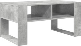 vidaXL Dohányzóasztal tárolóval Beton Szürke 92 x 53 x 45 cm Faanyag