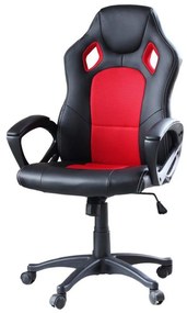 Gamer szék több színben - basic-színes háttámla, piros