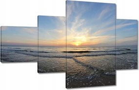 Vászonkép 130x80 Naplemente a tengerparton