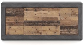 LUNEA Komód Öregtölgy/Szürke Színben