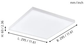 Eglo 98562 - LED RGB Dimmelhető mennyezeti lámpa TURCONA-C LED/15W/230V + távirányító
