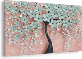 Kép - Pasztell kék virágok (90x60 cm)