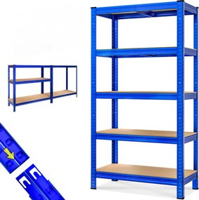 HEAVY nagy teherbírású polc, max 875kg, 90x40x180cm, kék Monzana