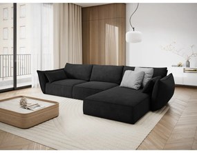Sötétszürke sarokkanapé (jobb oldali) Vanda – Mazzini Sofas